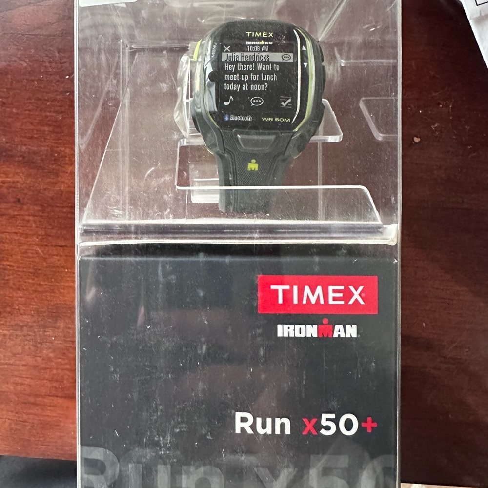 Timex Run x50+ Black Smartwatch with Advanced Fitness Features